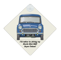 Morris Mini MkII Super Deluxe 1967-69 Car Window Hanging Sign